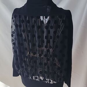 Mihara Yasuhiro Sheer Back Zippered Bomber Jacket Size 42